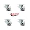 Service Caster 3.25 Inch Semi Steel Swivel Caster Set with Roller Bearings and Brakes SCC SCC-30CS3420-SSR-SLB-4 - alternate 4